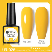 Load image into Gallery viewer, UR SUGAR 7.5ML Dark Blue Matte Top Coat Color UV Nail Gel Polish Semi Permanent Soak Off UV LED Gel Nail Gel Nail Art DIY Design