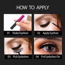 Load image into Gallery viewer, 3/5/7Pairs Magnetic Eyelashes False Lashes Repeated Use Eyelashes Waterproof Liquid Eyeliner With Tweezer Makeup Set
