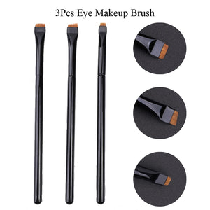 Professional Eyeliner Brush High Quality Black Flat Eyebrow Application Lip Tools for Cosmetic Makeup Instruments Supplies Kit