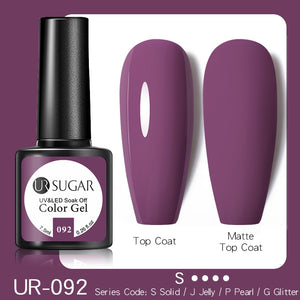 UR SUGAR 7.5ML Dark Blue Matte Top Coat Color UV Nail Gel Polish Semi Permanent Soak Off UV LED Gel Nail Gel Nail Art DIY Design