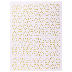 1pc Gold Silver 3D Nail Stickers Metal Black Geometric Tassel Strip Line Adhesive Transfer Decals Nail Art DIY Design Decoration