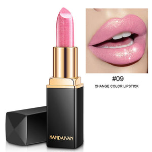 9 Colors Waterproof Nude Pink Glitter Lipstick Makeup Long Lasting Velve Red Mermaid Sexy Shimmer LipSticks Cosmetics Beauty