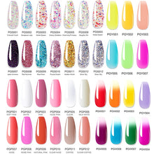 Load image into Gallery viewer, Limegirl 15ml Poly Nail Gel Glitter Building Nail Gel For Manicure Nail Art Design Luminous Polygels Extension Nail Gel For Nail