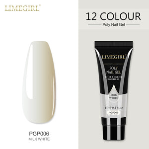 Limegirl 15ml Poly Nail Gel Glitter Building Nail Gel For Manicure Nail Art Design Luminous Polygels Extension Nail Gel For Nail