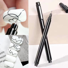 Load image into Gallery viewer, 1 Pc Nail Art Graffiti Pen Black Color UV Gel Polish Design Dot Painting Detailing Pen Brushes DIY Nail Art Adorn Tools