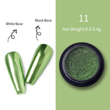 Load image into Gallery viewer, 1Box Nail Mirror Glitter Powder Metallic Colorful Dust Metal Effect Nail Glitter Gold Nail Art UV Gel Polish Chrome Flakes Dust
