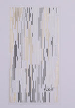 Load image into Gallery viewer, 1PC Silver Gold Lines Stripe 3D Nail Sticker Geometric Waved Star Heart Self Adhesive Slider Papers Nail Art Transfer Stickers