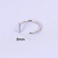 Load image into Gallery viewer, 2022 New Punk 8/10mm Titanium Steel Lip Rings Cuff Clip on Fake Labret Piercing Ear Nose Hoops Unisex Women Septum Body Jewelry