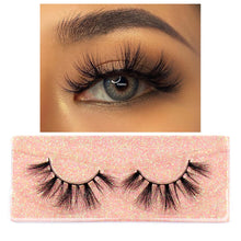Load image into Gallery viewer, FOXESJI Makeup Eyelashes 3D Mink Lashes Fluffy Soft Wispy Natural Cross Lash Extension Reusable Fake Lashes Mink False Eyelashes