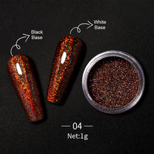 Load image into Gallery viewer, 1Box Nail Mirror Glitter Powder Metallic Colorful Dust Metal Effect Nail Glitter Gold Nail Art UV Gel Polish Chrome Flakes Dust