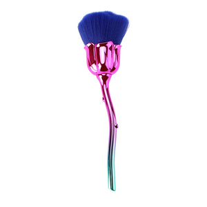 1 Pc Nail Art Brush Soft Clean Dust Powder Pink Rose Flower Shape Blush Foundation Powder Make Up Brushes Women Cosmetics Tool