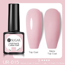 Load image into Gallery viewer, UR SUGAR 7.5ML Dark Blue Matte Top Coat Color UV Nail Gel Polish Semi Permanent Soak Off UV LED Gel Nail Gel Nail Art DIY Design