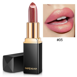 9 Colors Waterproof Nude Pink Glitter Lipstick Makeup Long Lasting Velve Red Mermaid Sexy Shimmer LipSticks Cosmetics Beauty