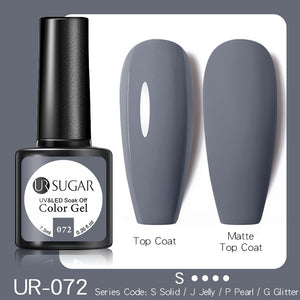 UR SUGAR 7.5ML Dark Blue Matte Top Coat Color UV Nail Gel Polish Semi Permanent Soak Off UV LED Gel Nail Gel Nail Art DIY Design