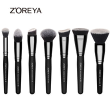 Load image into Gallery viewer, ZOREYA Black Makeup Brushes Set Eye Face Cosmetic Foundation Powder Blush Eyeshadow Kabuki Blending Make up Brush Beauty Tool