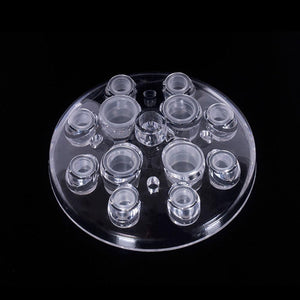 100pc S/M/L Plastic Disposable Microblading Tattoo Ink Cups Permanent Makeup Pigment Clear Holder Container Cap Tattoo Accessory