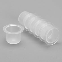 Load image into Gallery viewer, 100 PCS Plastic Disposable Microblading Tattoo Ink Cups S/M/L Permanent Makeup Pigment Clear Holder Container Cap