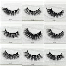 Load image into Gallery viewer, 3D Real Mink False Eyelash Strip Mink Lashes Thick Fake False Eyelashes Makeup Beauty Handmade 100% Glitter Packing D101