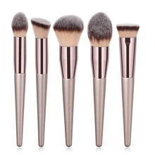 Load image into Gallery viewer, 4/10pcs Champagne makeup brushes set for cosmetic foundation powder blush eyeshadow kabuki blending make up brush beauty tool