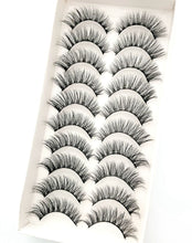 Load image into Gallery viewer, NEW 10 Pairs Natural False Eyelashes Fake Lashes Long Makeup 3d Mink Lashes Extension Eyelash Mink Eyelashes for Beauty 54