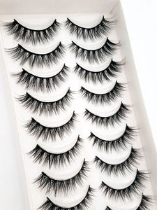 NEW 10 Pairs Natural False Eyelashes Fake Lashes Long Makeup 3d Mink Lashes Extension Eyelash Mink Eyelashes for Beauty 54