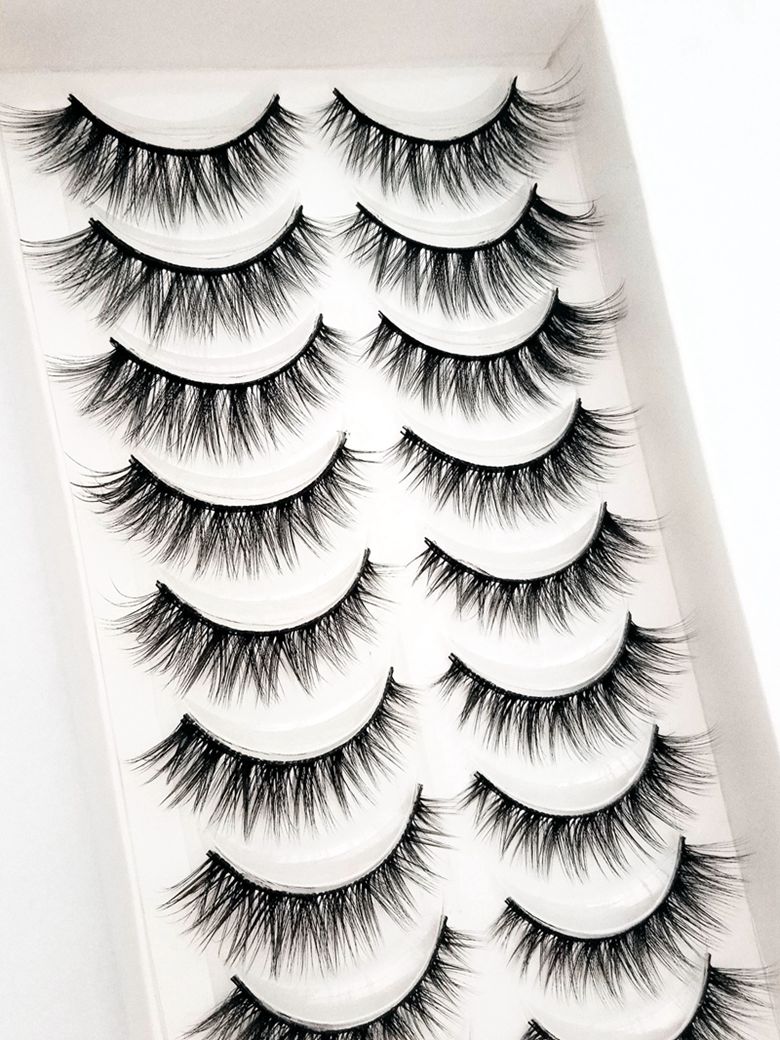 NEW 10 Pairs Natural False Eyelashes Fake Lashes Long Makeup 3d Mink Lashes Extension Eyelash Mink Eyelashes for Beauty 54