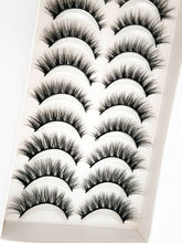 Load image into Gallery viewer, NEW 10 Pairs Natural False Eyelashes Fake Lashes Long Makeup 3d Mink Lashes Extension Eyelash Mink Eyelashes for Beauty 54