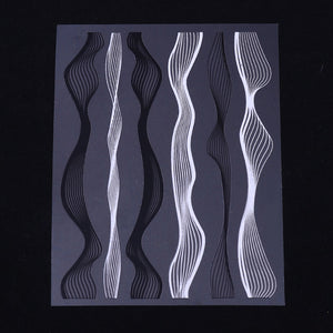 1pc Gold Silver 3D Nail Stickers Metal Black Geometric Tassel Strip Line Adhesive Transfer Decals Nail Art DIY Design Decoration
