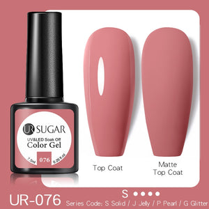 UR SUGAR 7.5ML Dark Blue Matte Top Coat Color UV Nail Gel Polish Semi Permanent Soak Off UV LED Gel Nail Gel Nail Art DIY Design