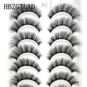 NEW 10 Pairs Natural False Eyelashes Fake Lashes Long Makeup 3d Mink Lashes Extension Eyelash Mink Eyelashes for Beauty 54