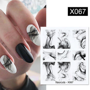 Harunouta 1 Sheet Nail Water Decals Transfer Lavender Spring Flower Leaves Nail Art Stickers Nail Art Manicure DIY
