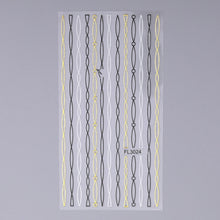 Load image into Gallery viewer, 1pc Gold Silver 3D Nail Stickers Metal Black Geometric Tassel Strip Line Adhesive Transfer Decals Nail Art DIY Design Decoration