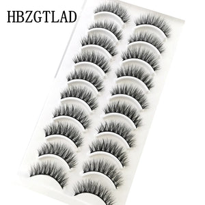NEW 10 Pairs Natural False Eyelashes Fake Lashes Long Makeup 3d Mink Lashes Extension Eyelash Mink Eyelashes for Beauty 54