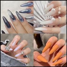 Load image into Gallery viewer, 100 Pcs Poly Nail Gel Quick Building Mold Tips Nail Dual Forms Finger Extension Nail Art UV Builder Easy Find Nail Tools