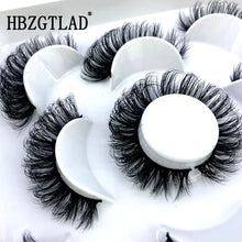 Load image into Gallery viewer, HBZGTLAD New 5 pairs 8-25mm natural 3D false eyelashes fake lashes makeup kit Mink Lashes extension mink eyelashes maquiagem