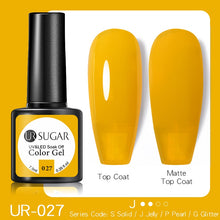 Load image into Gallery viewer, UR SUGAR 7.5ML Dark Blue Matte Top Coat Color UV Nail Gel Polish Semi Permanent Soak Off UV LED Gel Nail Gel Nail Art DIY Design