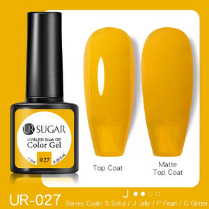 UR SUGAR 7.5ML Dark Blue Matte Top Coat Color UV Nail Gel Polish Semi Permanent Soak Off UV LED Gel Nail Gel Nail Art DIY Design