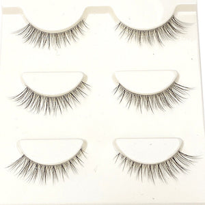 NEW Wholesale Mink Eyelashes 3pair lashes invisible band mink lashes reusable false eyelashes Makeup in Bulk