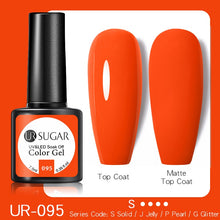 Load image into Gallery viewer, UR SUGAR 7.5ML Dark Blue Matte Top Coat Color UV Nail Gel Polish Semi Permanent Soak Off UV LED Gel Nail Gel Nail Art DIY Design