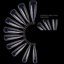 Load image into Gallery viewer, 100 Pcs Poly Nail Gel Quick Building Mold Tips Nail Dual Forms Finger Extension Nail Art UV Builder Easy Find Nail Tools