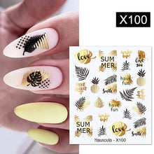 Load image into Gallery viewer, Harunouta 1 Sheet Nail Water Decals Transfer Lavender Spring Flower Leaves Nail Art Stickers Nail Art Manicure DIY
