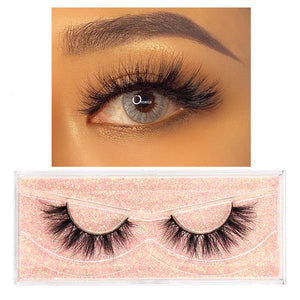FOXESJI Makeup Eyelashes 3D Mink Lashes Fluffy Soft Wispy Natural Cross Lash Extension Reusable Fake Lashes Mink False Eyelashes