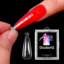 Load image into Gallery viewer, 100 Pcs Poly Nail Gel Quick Building Mold Tips Nail Dual Forms Finger Extension Nail Art UV Builder Easy Find Nail Tools