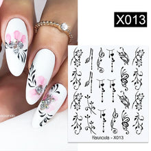 Load image into Gallery viewer, Harunouta 1 Sheet Nail Water Decals Transfer Lavender Spring Flower Leaves Nail Art Stickers Nail Art Manicure DIY