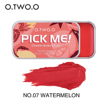 Load image into Gallery viewer, O.TWO.O Multifunctional Makeup Palette 3 IN 1 Lipstick Blush For Face Eyeshadow Lightweight Matte Lip Tint Natural Face Blush