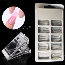 Load image into Gallery viewer, 100 Pcs Poly Nail Gel Quick Building Mold Tips Nail Dual Forms Finger Extension Nail Art UV Builder Easy Find Nail Tools