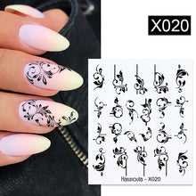 Load image into Gallery viewer, Harunouta 1 Sheet Nail Water Decals Transfer Lavender Spring Flower Leaves Nail Art Stickers Nail Art Manicure DIY