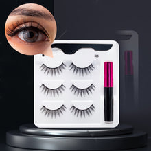 Load image into Gallery viewer, 3/5/7Pairs Magnetic Eyelashes False Lashes Repeated Use Eyelashes Waterproof Liquid Eyeliner With Tweezer Makeup Set