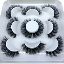 Load image into Gallery viewer, HBZGTLAD New 5 pairs 8-25mm natural 3D false eyelashes fake lashes makeup kit Mink Lashes extension mink eyelashes maquiagem