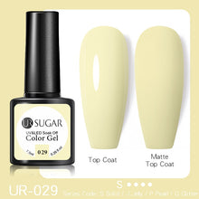 Load image into Gallery viewer, UR SUGAR 7.5ML Dark Blue Matte Top Coat Color UV Nail Gel Polish Semi Permanent Soak Off UV LED Gel Nail Gel Nail Art DIY Design